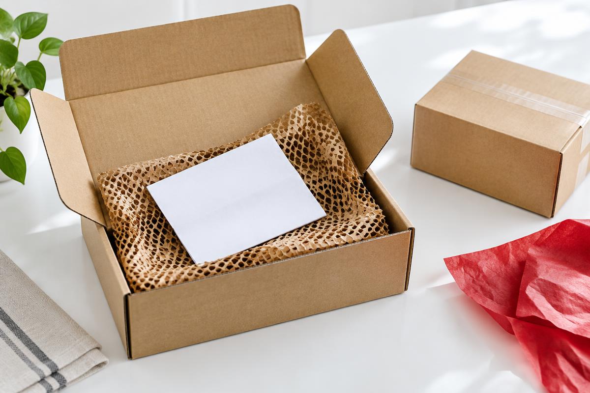 Illustrative shipping parcels and protective packing materials